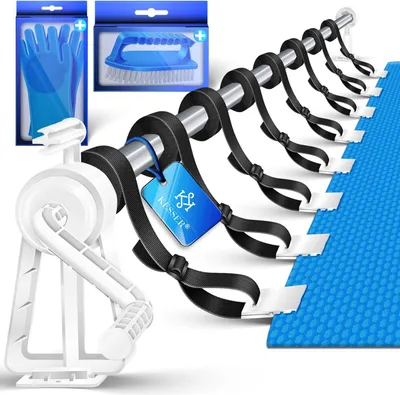 Produktbild von KESSER® Pool Aufroller Premium Aufrollsystem 1,05m - 6,15 m für Solarplane | mobiles Aufrollvorrichtung für Poolplane & Abdeckung inkl. Bänder, Bürste & Handschuhe | witterungsbeständiges Material