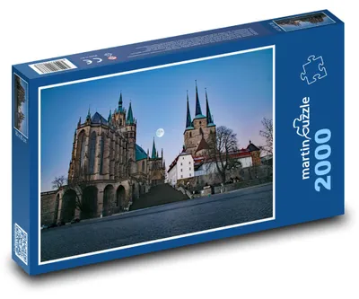 Produktbild von Puzzle 2000 Erfurt im Mondschein - martinpuzzle