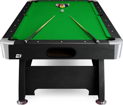 Obrázok produktu pre Biliardový stôl Vip Extra 9 FT čierny/zelený vrátane loptičiek, 2 tága, kriedy a čistiacej kefky