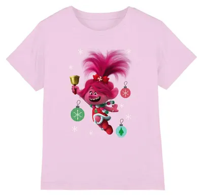 Produktbild von Trolls - T-Shirt für Kinder, weihnachtliches Design TV38878 (140-146) (Pink)