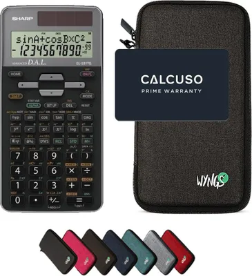 Produktbild von Sharp EL-531TG Grau inkl. WYNGS Schutztasche Dunkelgrau - Wissenschaftlicher Taschenrechner - Basic Set