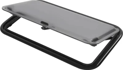 Zdjęcie produktu dla Kamper/przyczepa kempingowa – zestaw okien zewnętrznych – 70×40 cm – uchylne – szkło akrylowe – zaciemnianie i ochrona przed owadami – czarne
