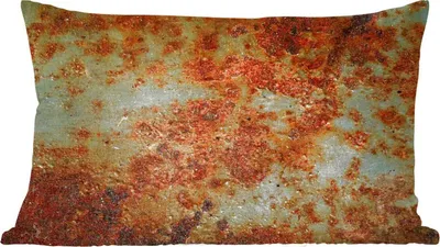 Produktbild von MuchoWow® Zierkissen Sofakissen Wohnzimmer Dekokissen 60x40 cm Stahl - Rost - Vintage - Kopfkissen - Polster mit Foto