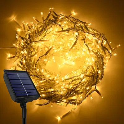 Obrázok produktu pre UISEBRT 15m 600LEDs solárna svetelná reťaz Vonkajšie LED ľadové dážďové svetlo Záclona Dažďová reťaz Solárne svetelné reťaze Teplá biela 8 režimov Funkcia pamäte s diaľkovým ovládaním Časovač pre Vianoce Halloween Svadba