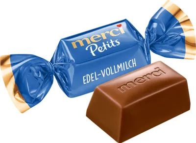 Produktbild von Merci Petits Edel Vollmilch einzeln verpackte Schokoladen 125g