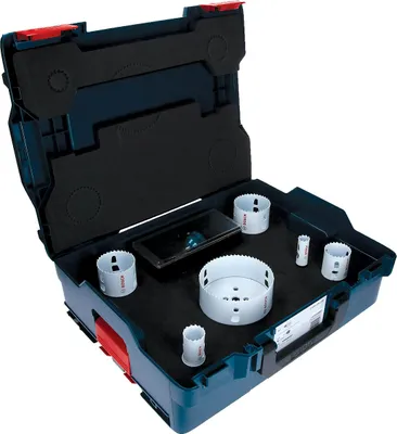 Immagine prodotto di Set di seghe a tazza Bosch, per legno e metallo, 8 pezzi, diametro: 20 - 114 mm