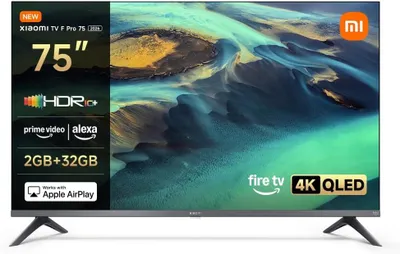 Produktbild von Xiaomi TV F Pro 75, 4K UHD QLED, Smart TV, Fire OS8, Triple Tuner DVB-C/S/S2/T/T2,HDR10+, Sprachsteuerung