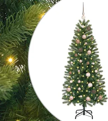 Obrázek produktu pro vidaXL Umělý vánoční stromek se 150 LED diodami Zelený 150 cm PE a PVC