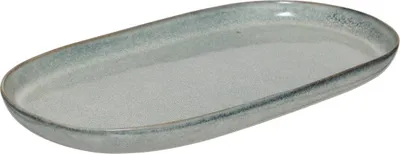 Produktbild von Platte "terre inconnue" aus grüner keramik 37x21cm - SG Secret de Gourmet