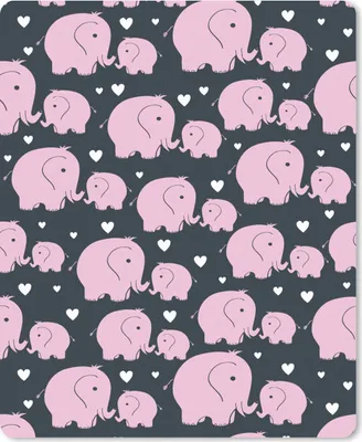 Produktbild von MuchoWow® Mauspad Mousepad Elefant - Herz - Muster 30x40 cm - Mousepads - Maus Mat - Pad - Mausunterlage - Mausmatten