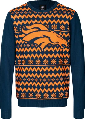 Produktbild von NFL Denver Broncos Ugly Sweater Big Logo 2-Color Christmas Pullover Weihnachten S