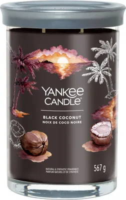 Produktbild von Yankee Candle Signature, Zylinder, Schwarz, Zedernholz, Kokosnuss, 100 h, 1 Stück(e)