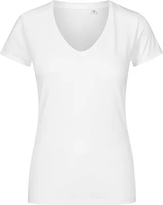 Produktbild von X.O V-Ausschnitt T-Shirt Plus Size Damen, Weiß, XXXL