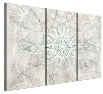 Produktbild von LUMASOUL Leinwand Bilder 90x60 cm, Leinwandbild Boho Motiv, Wandbilder Holzrahmen und Webstuhl Wohnzimmer und Schlafzimmer, 3 teilig Mandala 11