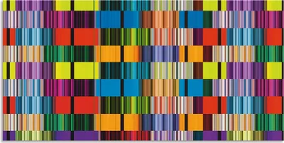 Produktbild von ARTland Wandbild Alu für Innen & Outdoor Bunte Streifen Größe: 40x20 cm