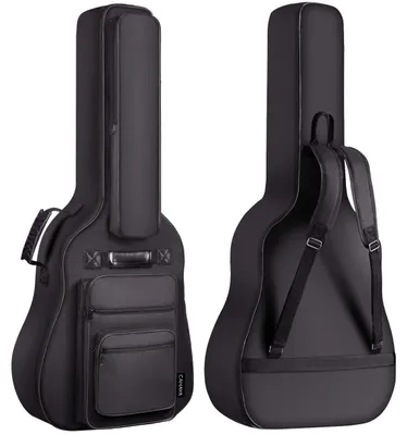 Produktbild von CAHAYA Gitarrentasche Gig Bag Gitarre Tasche Gitarrenhülle 6 Vortaschen wasserdicht mit Notenständertasche 8mm Gepolsterte für 40 41 Zoll Gitarren