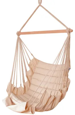 Immagine prodotto di MacaMex SoftChair crema - uni natural white, imbottita, certificata resistente alle intemperie, sospesa con