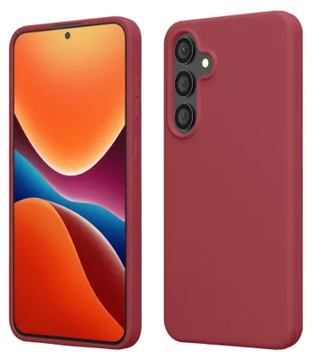 Produktbild von kwmobile Handyhülle für Samsung Galaxy S25 FE Hülle - Case Silikon - Kabelloses Laden - Schutzhülle Cover in Dark Rose