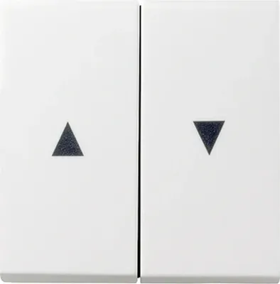 Immagine prodotto di Gira interruttore a bilanciere, doppio, con simbolo freccia, sistema 55, bianco puro lucido, 1 pz.