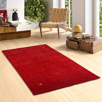 Produktbild von Natur Teppich Indo Nepal Gabbeh Shiva Rot, Größe:70x300 cm