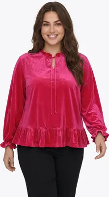 Produktbild von joella damen bluse plus size - fuchsia-rosa, XXL
