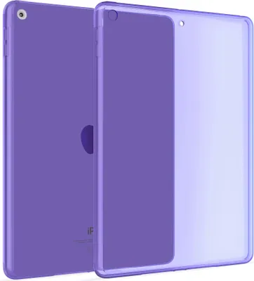 Produktbild von Hülle Kompatibel mit Apple iPad (9.7) 2017-2018 - Transparent Silikon Cover Case Schutzhülle in Lila