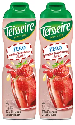 Produktbild von Teisseire Sirup Zero Vanille Erdbeere Burst 600ml für Cocktails (2er Pack)