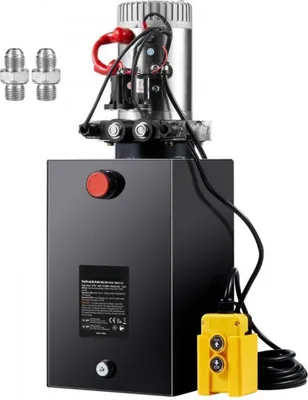 Image de Pompe hydraulique PRO - 12V - double effet - réservoir 14L / 3,75 Gal - pour applications de levage - Dump Trailer, Atelier & Garage
