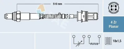 Produktbild von FAE Lambdasonde für BMW 5 Limousine (E60) 77408