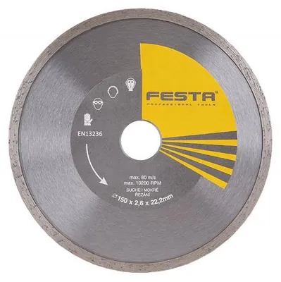 Image de Lame diamantée FESTA 21215 pleine 150 x 2,6 x 22,2 mm
