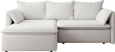 Produktbild von Ecksofa mit Schlaffunktion - Ecke links - Strukturstoff - Beige - TEODORA