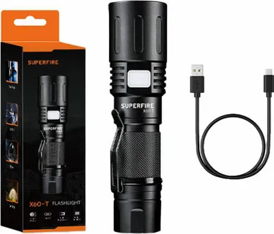 Produktbild von Taschenlampe Superfire X60-T, 1500lm, USB