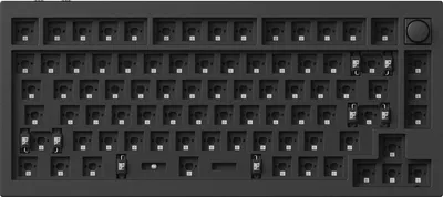 Produktbild von Keychron Q1 HE QMK Kabellose Mechanische Tastatur QMK/VIA, RGB LED, Hot-swap, QWERTY US, Knob, Carbon Black, Barebone Q1H-B1