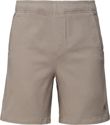 Beige Kletter- und Boulderhose für Herren von Black Diamond; Modell M Dirtbag Twill Shorts.