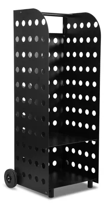 Produktbild von Eikuavons Kaminholzregale mit Vollgummirädern, 42 x 35 x 112 cm, mobiler Brennholzwagen aus Metall, bis 60 kg belastbar
