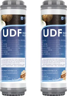 Immagine prodotto di INF Confezione da 2 cartucce filtro acqua a carbone attivo granulare da 10 pollici