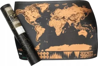 Obrázok produktu pre Stieracia mapa sveta 82 x 59 cm štýlová dekorácia motivácia cestovanie ideálny darček