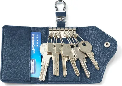 Produktbild von Schlüsseletui Schlüsseltasche Schlüsselmäppchen mit 6 Schlüsselhaken Karabiner