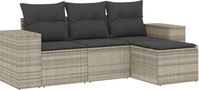 Produktbild von VidaXL 3222471, Dunkles Grau, Rattan, Stahl, 110 kg, Erwachsene & Kinder, 550 mm, 550 mm