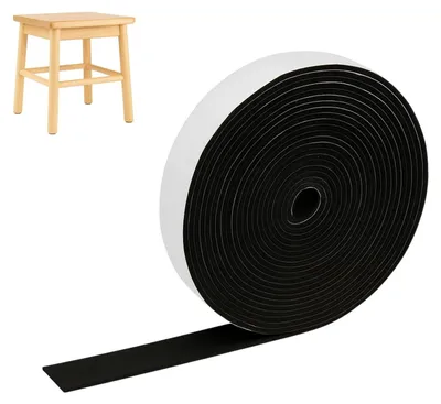 Produktbild von Möbelfilz Filzgleiter Filzpads - Selbstklebend - 20 mm x 5 m - Schwarz - Bodenschutz