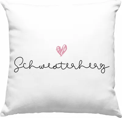Produktbild von Trendation -Schwesterherz Deko-Kissen mit Füllung 40x40 Geschenk für Schwester Geschenkidee Beste Schwester Geburtstag (Grün)