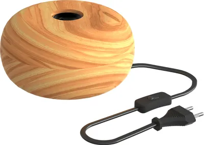 Immagine prodotto di Lampada da tavolo Calex rotonda, lampada da tavolo con attacco E27, lampada da comodino senza lampadina, legno