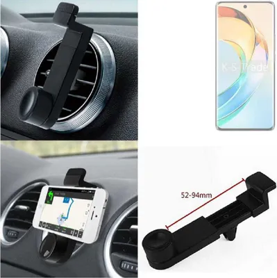 Produktbild von K-S-Trade Lüftungshalterung kompatibel mit Honor X9b KFZ-Halterung Autohalterung Handy-halterung Lüftungsgitter Lüftungsschlitze Schwarz