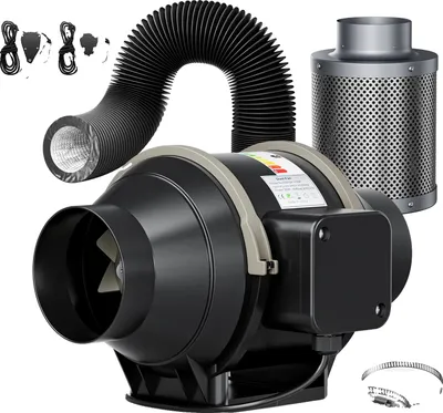 Obrázek produktu pro Ventilátor, průtok vzduchu 360 m³/h, nastavitelná regulace rychlosti, 100 mm
