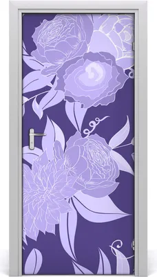 Produktbild von Tulup Türaufkleber 95x205 cm Dekorative Aufkleber Selbstklebend Wasserdichte Tapete Abnehmbar Schlafzimmer Wohnzimmer Wohnkultur - Blumenmuster