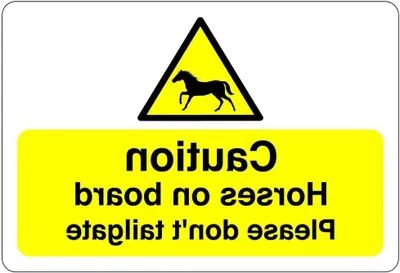 Productafbeelding van Paarden Bord - Veiligheidssticker Paard - Transport Veiligheid - Hoge Kleefkracht Vinyl - 200mm x 150mm - Geel