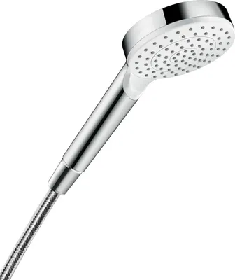Zdjęcie produktu dla Hansgrohe Crometta, Ręczna słuchawka prysznicowa, Chrom, Biały, Ściana