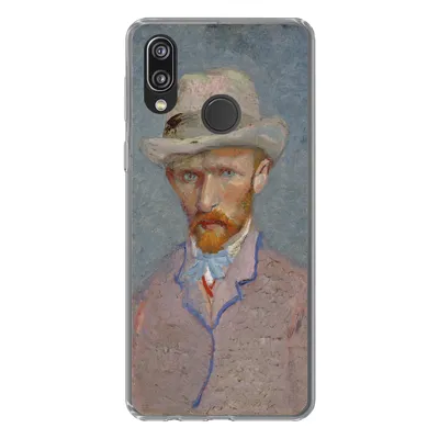 Produktbild von MuchoWow® Handyhülle Schutzhülle Hülle für Huawei P20 Lite (2020) Selbstporträt - Vincent van Gogh Silikon Softcase Handy Hülle - Kartenhalter