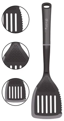 3-in-1 Spatel, Silikon/Kunststoff, hitzebeständig, 35 cm