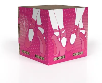 Image de Boîte de rangement pour ballerines, rose, pour enfants